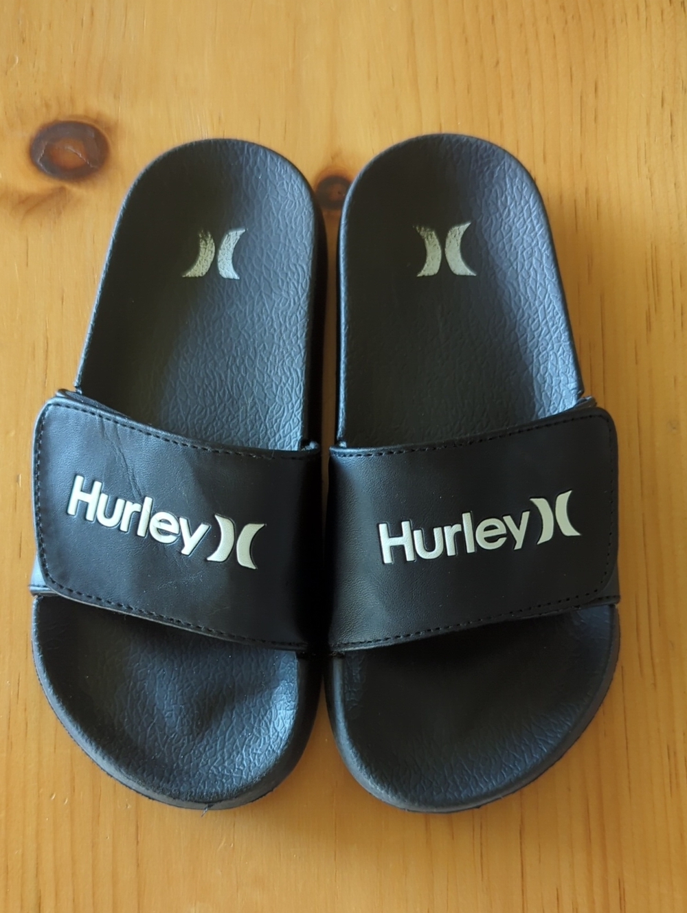 Hurley Black Logo Slide Sandals